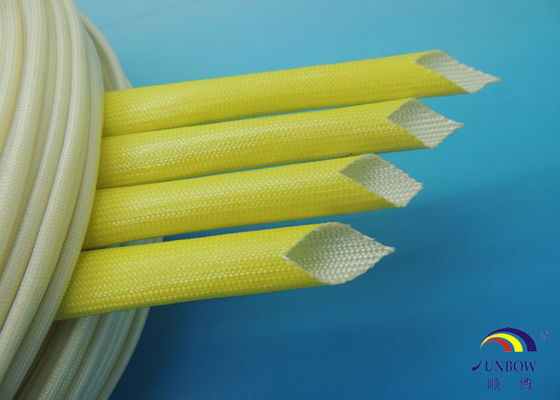 中国 -40℃ |カートンのブラシのためにスリーブを付ける155℃ Fのクラス オイルの抵抗力がある編みこみのアクリルのガラス繊維 サプライヤー