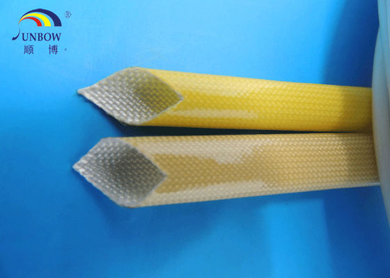中国 0.5-35mm Heat resistance and good electrical Polyurethane (PU) amber fiberglass sleeve for F grade machinery サプライヤー