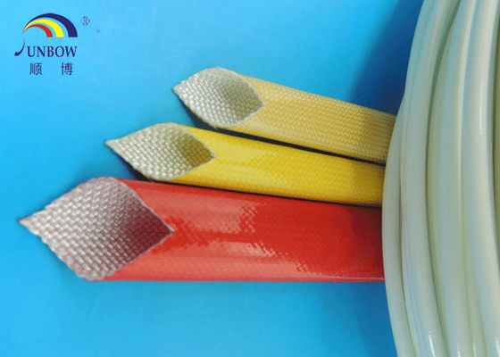 中国 Waterproof Polyurethane Fiberglass braided Insulation electrical sleeving For F grade electric motor#SB-PUGS サプライヤー