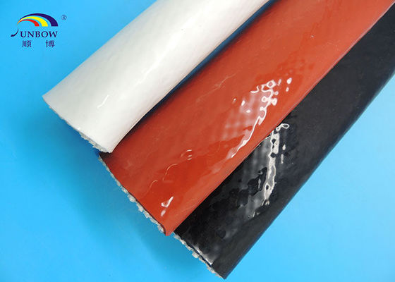 中国 製鉄所のシリコーン カバー高温抵抗力があるの使用によって編まれるガラス繊維の袖 サプライヤー