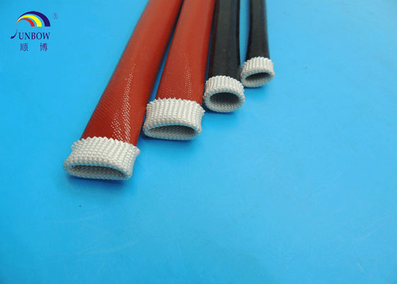 中国 スリーブを付ける/熱処理のガラス繊維のスリーブを付けること自己消灯の拡張できるガラス繊維 サプライヤー