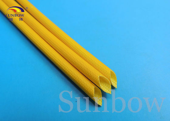 中国 H は 2.5KV 黄色いシリコーンのガラス繊維の特性を遅らせるスリーブを付ける柔軟性の炎を分類します サプライヤー