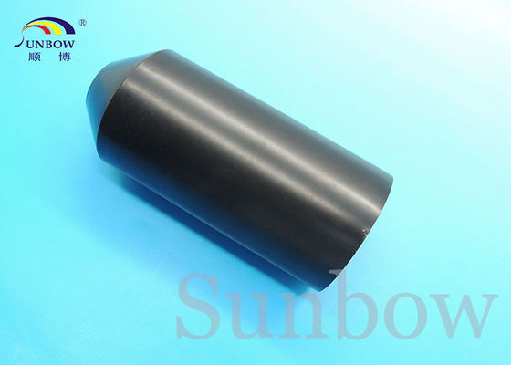 中国 接着剤によって並べられる Hearshrink のエンド キャップ ケーブルの付属品のデフォルト色の黒 サプライヤー