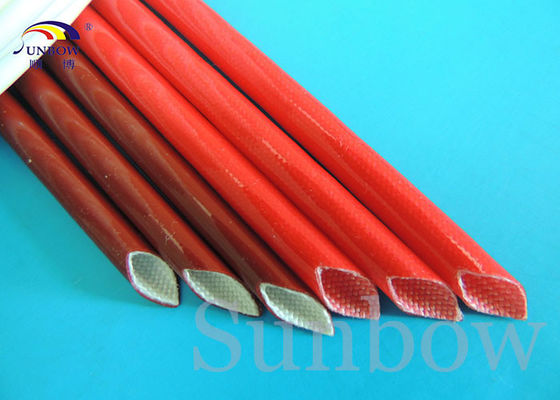 中国 ブラウン色12mmの電線のガラス繊維の絶縁材のスリーブを付けること サプライヤー