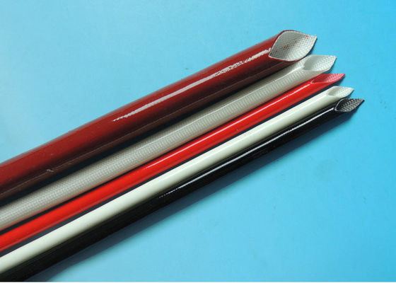中国 ケイ素の樹脂は 200℃高温 0.5mm - 30mm にスリーブを付けるシリコーンのガラス繊維に塗りました サプライヤー