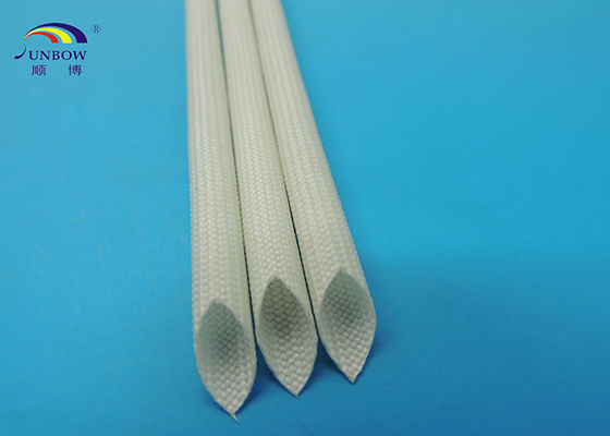 中国 電気電気器具を絶縁するワイヤーのためにスリーブを付ける柔らかい白 1.5KV のシリコーンのガラス繊維 サプライヤー