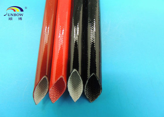 中国 Flexile 耐火性のシリコーンの電線のためにスリーブを付ける上塗を施してある編みこみのガラス繊維の絶縁材 サプライヤー