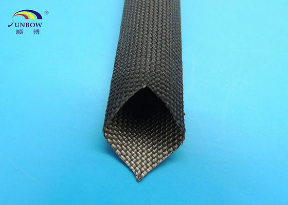 中国 ケーブルのためにスリーブを付ける 400 ℃の適用範囲が広く黒くか白い高温ガラス繊維 サプライヤー