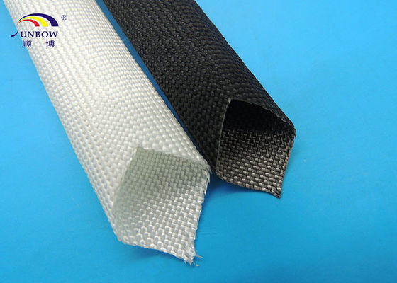 中国 ケーブル 400℃のためにスリーブを付ける白く光沢が無く適用範囲が広い高温ガラス繊維 サプライヤー
