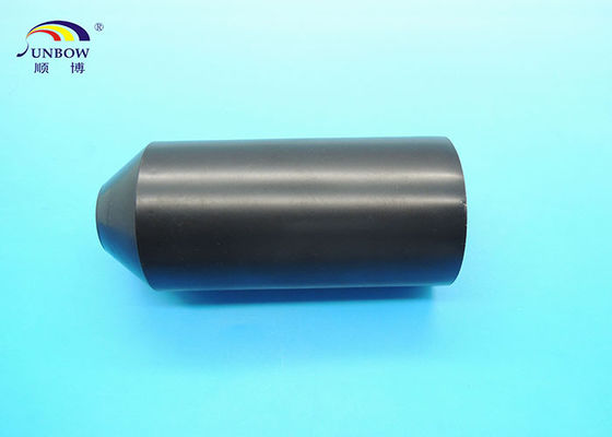 中国 ワイヤー シーリングのための黒いポリオレフィン熱収縮のエンド キャップ、絶縁材のシールのエンド キャップ サプライヤー